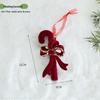 Рождественское flocked (бархатное) украшение-бант - Декор для окна и елки