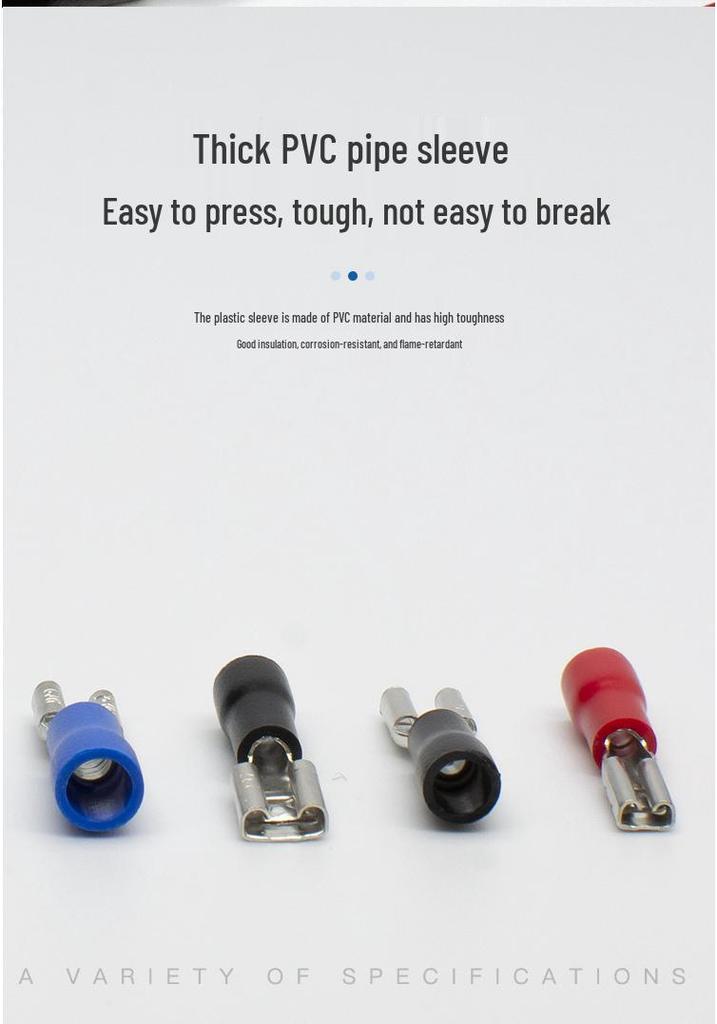 CJH FDD2 Series Female Pre-insulated Sheet Pin Terminal Block (6.3/4.8)