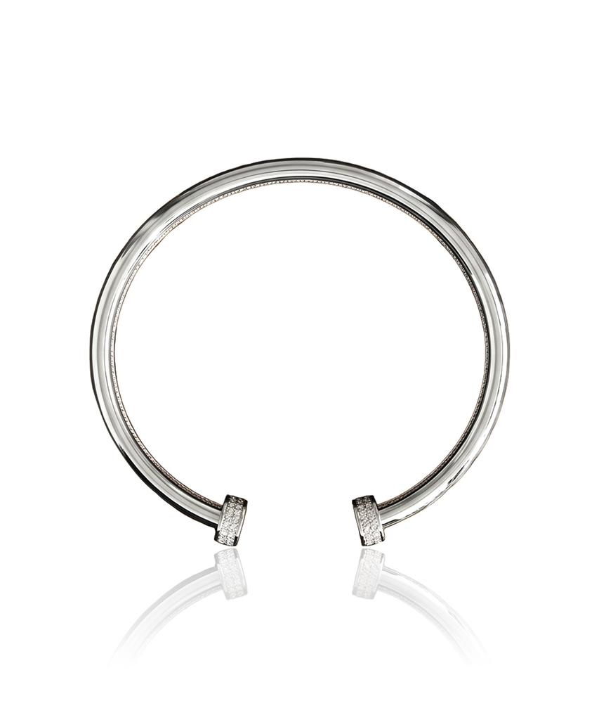 Helene Jewelry 925 Silver Force Line Bangle Silver Bracelet