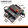 30A To 300A Circuit Breaker Fuse Reset, Car Stereo Inline Fuse Holder, Waterproof Marine Circuit Breaker Reset Fuse 12V-48V DC