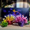 Colorful Artificial Coral Ornament Unique Coral Water Plant Figurines  For Aquarium Fish Tank