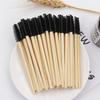 50pcs Bamboo Handle Eyelash Brush Makeup Brush Eyelash Extension Supplies Applicators Eye Lash Curling Comb Makeup Tools