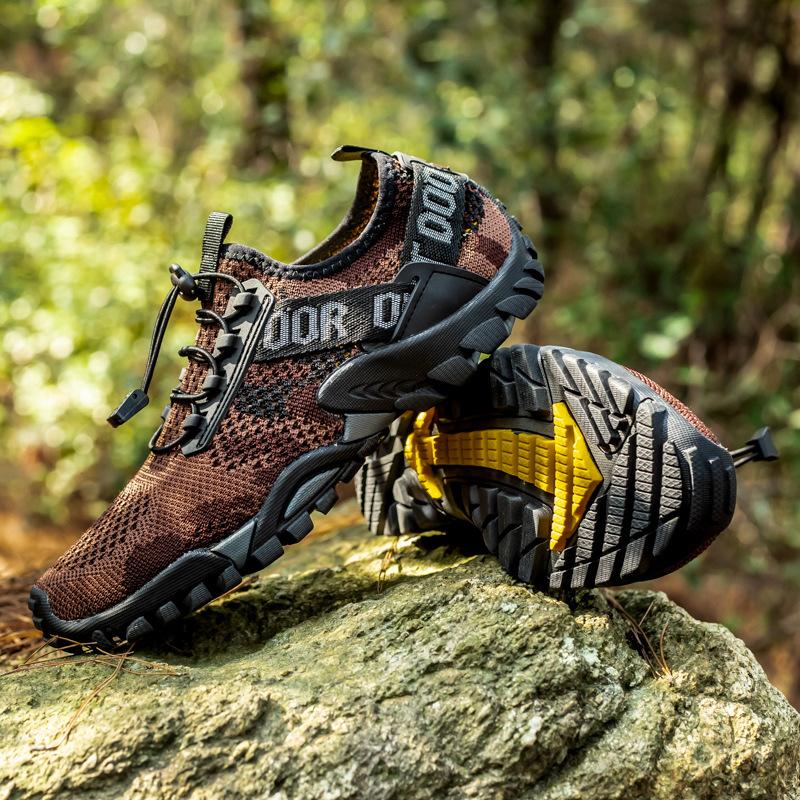 Мужская обувь без шнуровки, быстросохнущая обувь, дышащие походные забродные кроссовки, обувь для пляжного серфинга, плавания босиком в воде