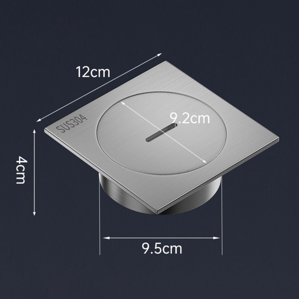 Heavy Duty Square Floor Clean Out 304 Stainless Steel 75/110 Plug Drainage Port with Cleaning Port Shower Floor Drain Bathroom