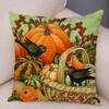 Color Watercolor Pumpkin Pillowcase Super Soft Polyester Decorative Plant Cactus Cushion Cover Suitable for Car Sofa Pillowcase