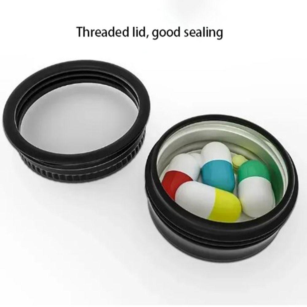 Not Rust Black Pill Box Light-proof Pill Packing Box Modern Mini Pillcase Box Travel