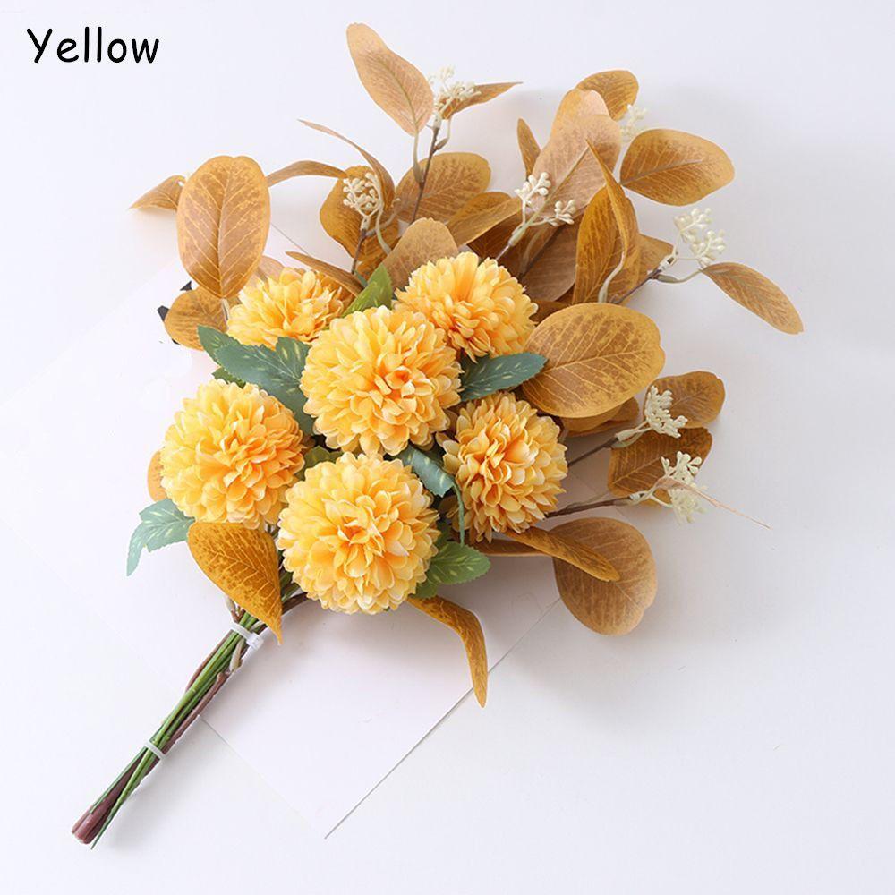 Wedding Nordic Bouquet Hydrangea Artificial Flowers Silk Flower Fake Flowers Chrysanthemum Ball