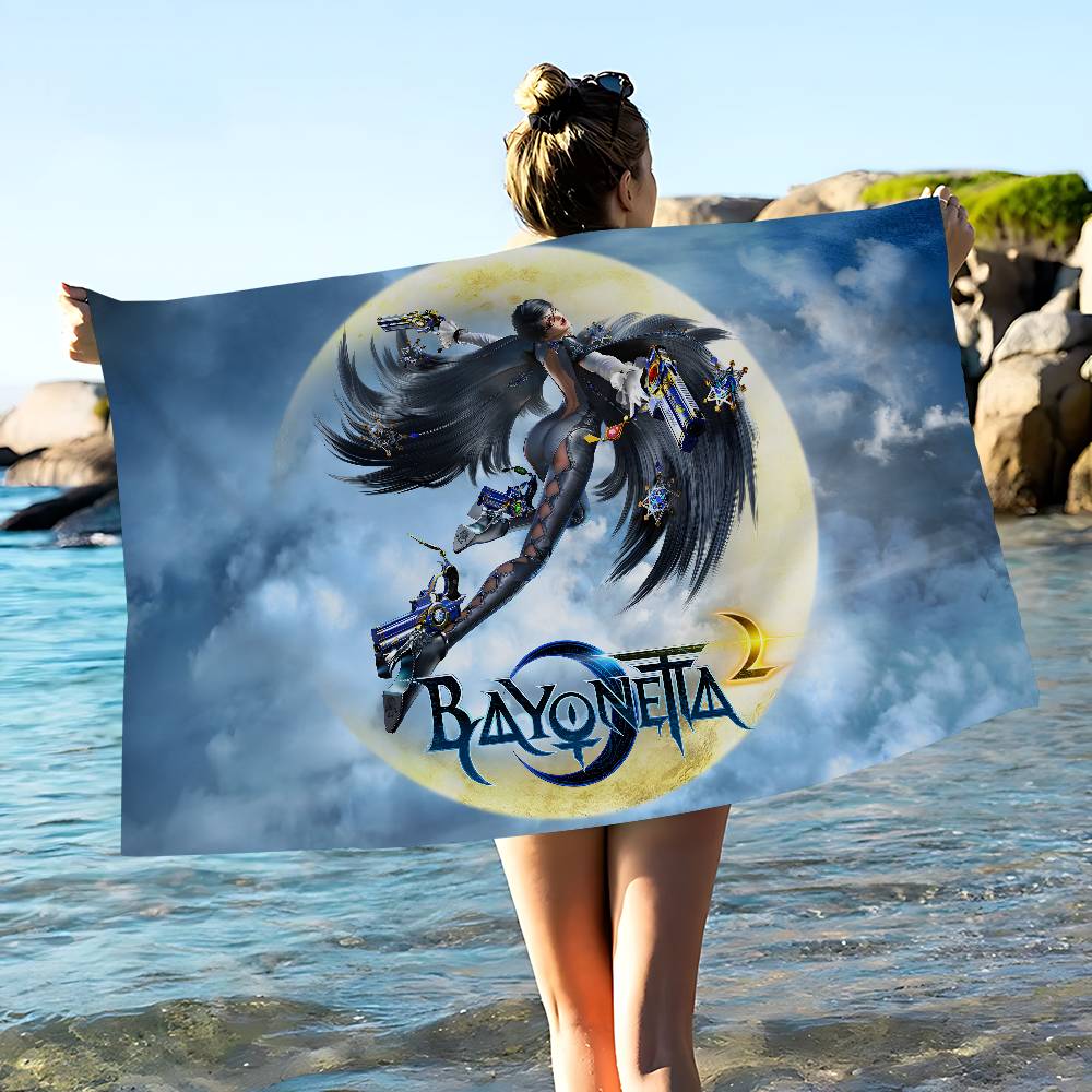 Игровое полотенце Bayonetta из микрофибры для пляжа, впитывающее, быстросохнущее, мягкое, для йоги, плавания, курорта, альпинизма