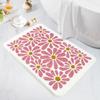 Sweet Flower Pattern Plush Absorbent Floor Mat Carpet For Home