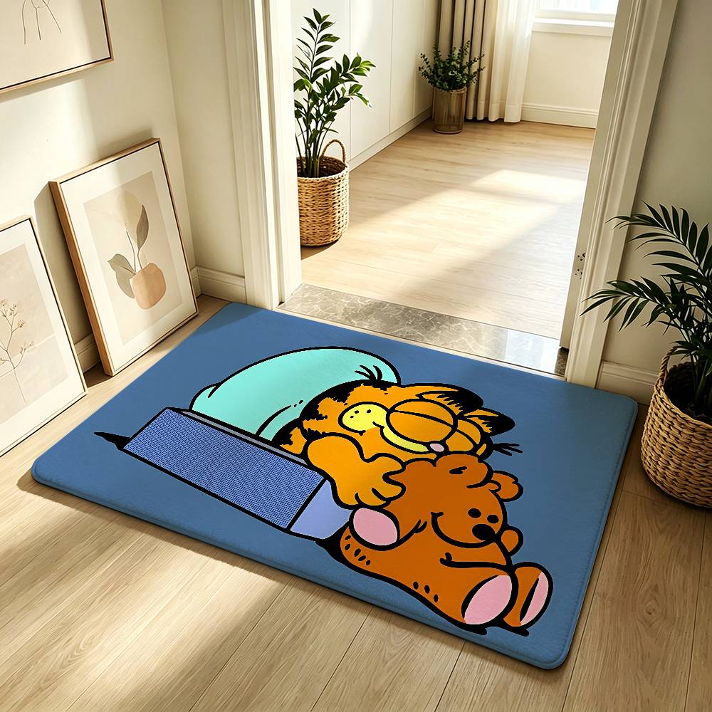 Anime-G-garfieldS Kawaii Carpet Bathroom Anti-slip Mat Door Mat Home Decoration Mat Entrance Door Mat Scratch-resistant Door Mat