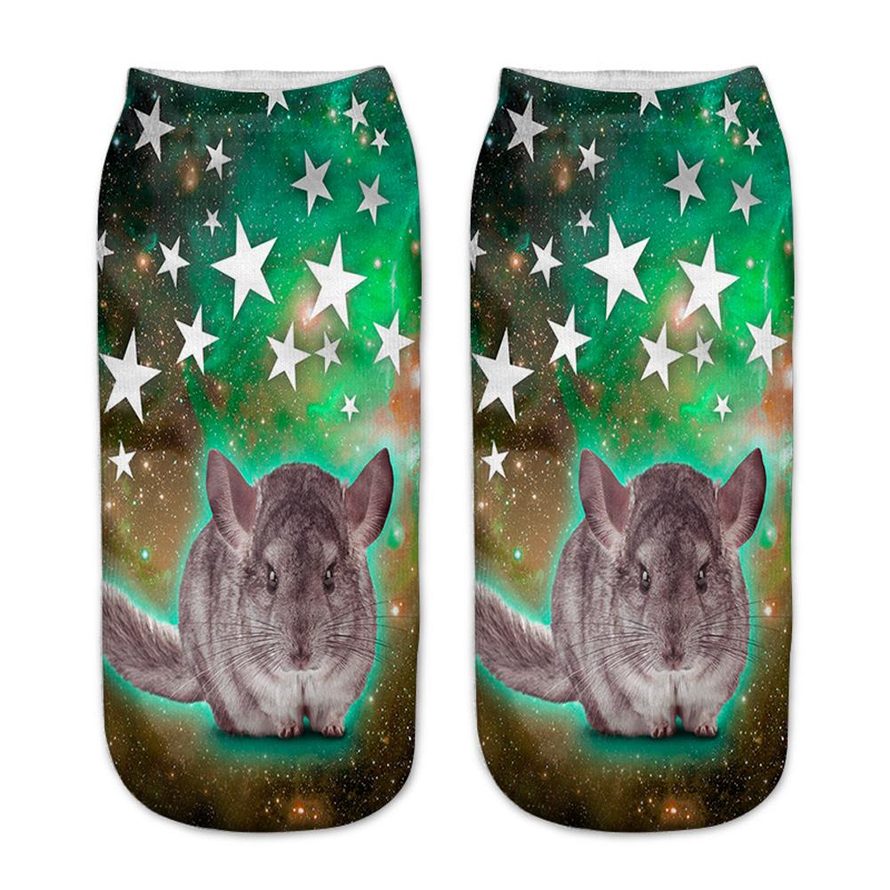 Новая Мода 3D Принт Мышь Тоторо Носки Смешные Каваи Женские Милые Животные Фитнес Хомяк Соккен Дропшиппинг