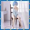 20CM Anime Figure Re:Zero kara Hajimeru Isekai Seikatsu Rem Ram Pajamas Sitting Chair Cute Model PVC Doll Toys Ornaments