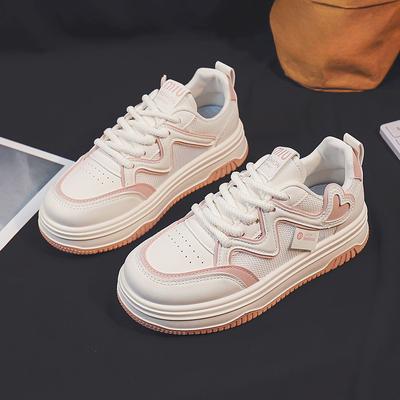 Новые универсальные толстые дышащие повседневные тонкие студенческие спортивные кроссовки с сетчатой поверхностью белые туфли женская мода