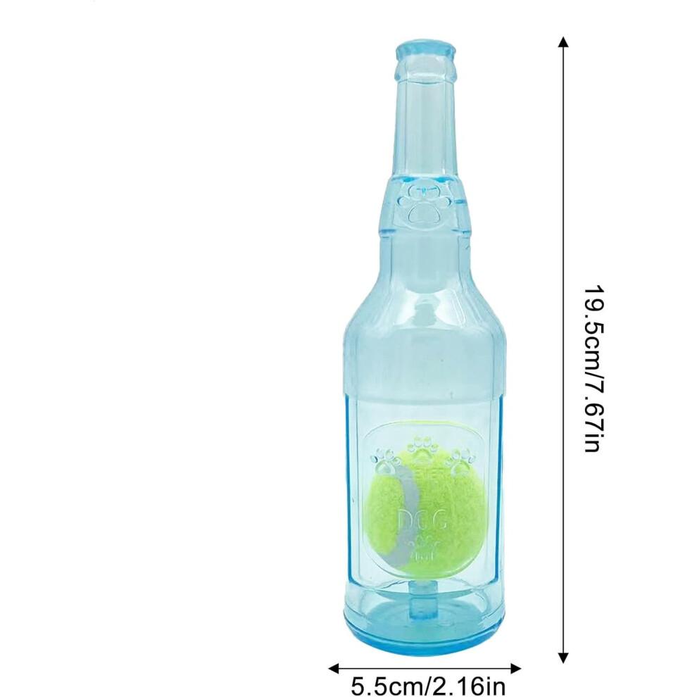Water Bottle Cruncher Dog Toy Blue Small Interactive Bottle Chew Toy For Dogs Of All Sizes