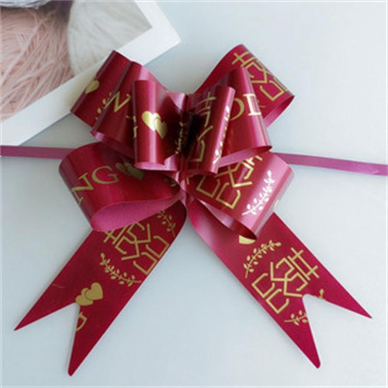 Bowknot Fruit Basket Bow Flower Wedding Ribbon Wedding Ribbon Handle Decorative Handmade Car Door