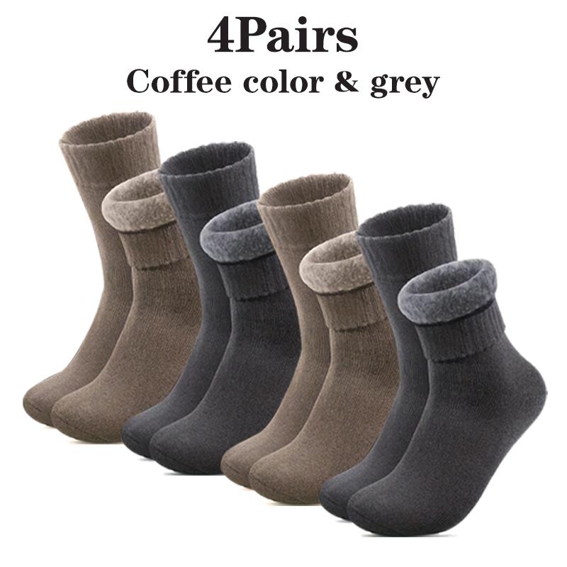 Мужские осенние и зимние супер толстые плюшевые носки 1/2/4/6/8/10/15/20 пар повседневных теплых и морозостойких носков средней длины для активного отдыха