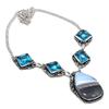 Owhyee Opal, Topaz Gemstone 925 Sterling Silver Jewelry Necklace 18"