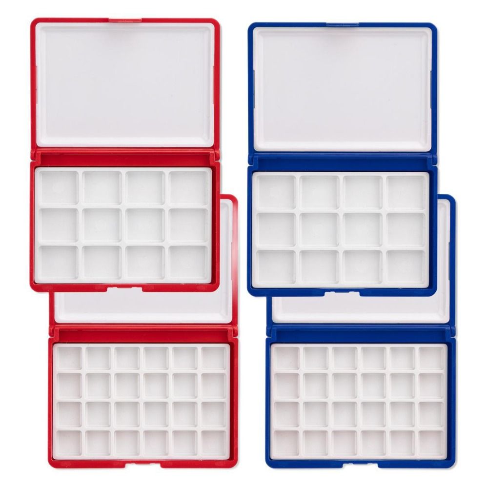 Portable Painting Pigment Box Empty Watercolor Painting Palette Mini Watercolor Box Artist Use