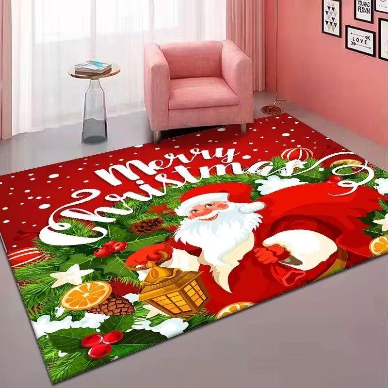 Christmas Rugs, Decorative Rugs, Santa Claus Floor Mats and Bedside Rugs for the Living Room and Bedroom