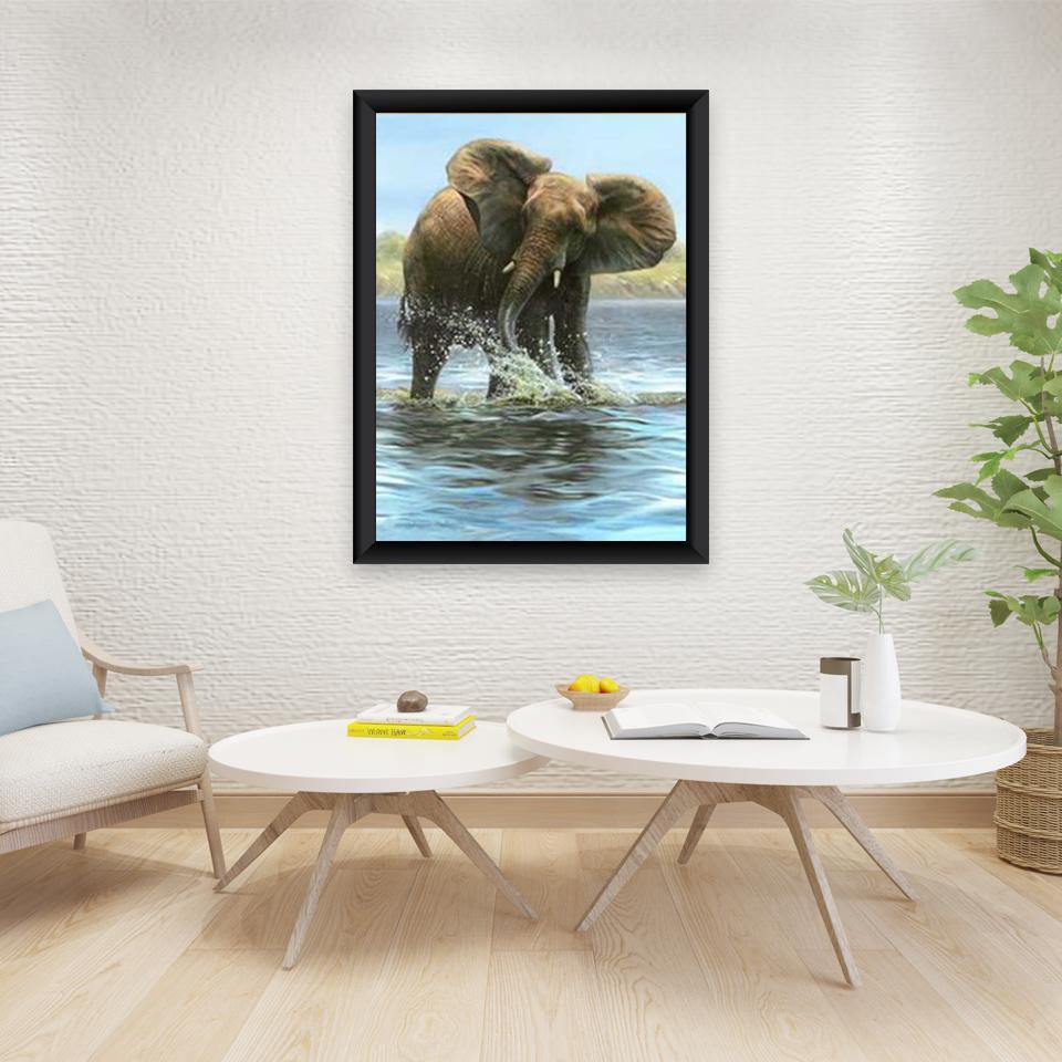 DIY Слон 5D алмазная живопись полная круглая дрель Алмазная вышивка животные мозаика наборы страз настенное искусство домашний декор подарок