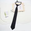 Solid Color Student Woman's Shirt Ties College Style JK Women's Elastic Versatile Tie Personalized Fashionable Black Tie