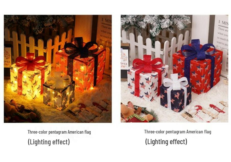 Рождественские светодиодные гирлянды Подарочный набор: Декорация из 3 предметов для праздничной атмосферы