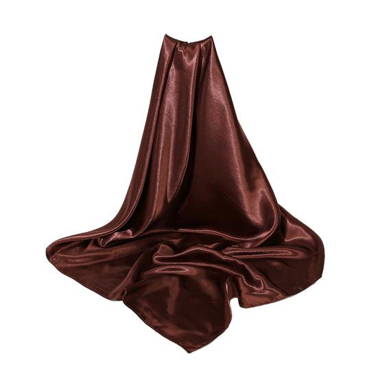 Женская шаль, однотонная, мягкая, имитация шелка, гладкая, легкая, дышащая, атласная шаль для повседневных путешествий, вечеринок