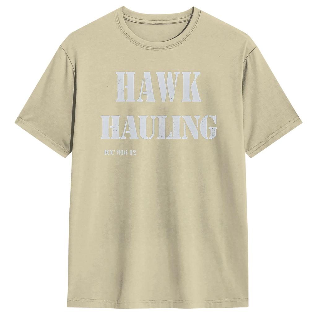 Hawk Hauling Door Decal TShirt Summer Over The Top Hippie TShirts Pure Cotton O Neck Oversize Clothes Short Sleeve Tshirt