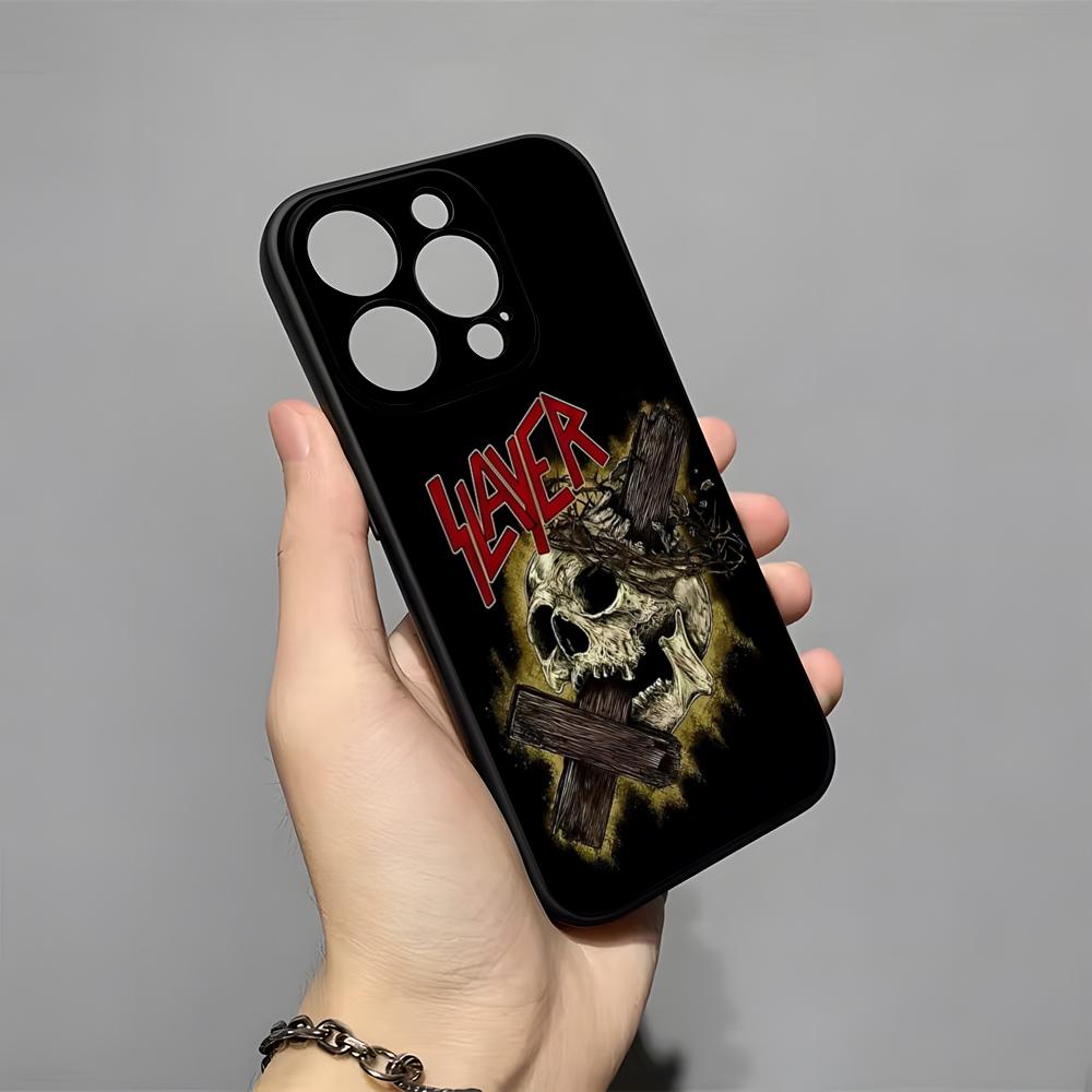 Slayer Heavy Metal Rock Band Phone Case For IPhone 17 Pro Max 16 15 14 Pro Max 13 11 X Xs Xr 8 7Plus Silicone Cover
