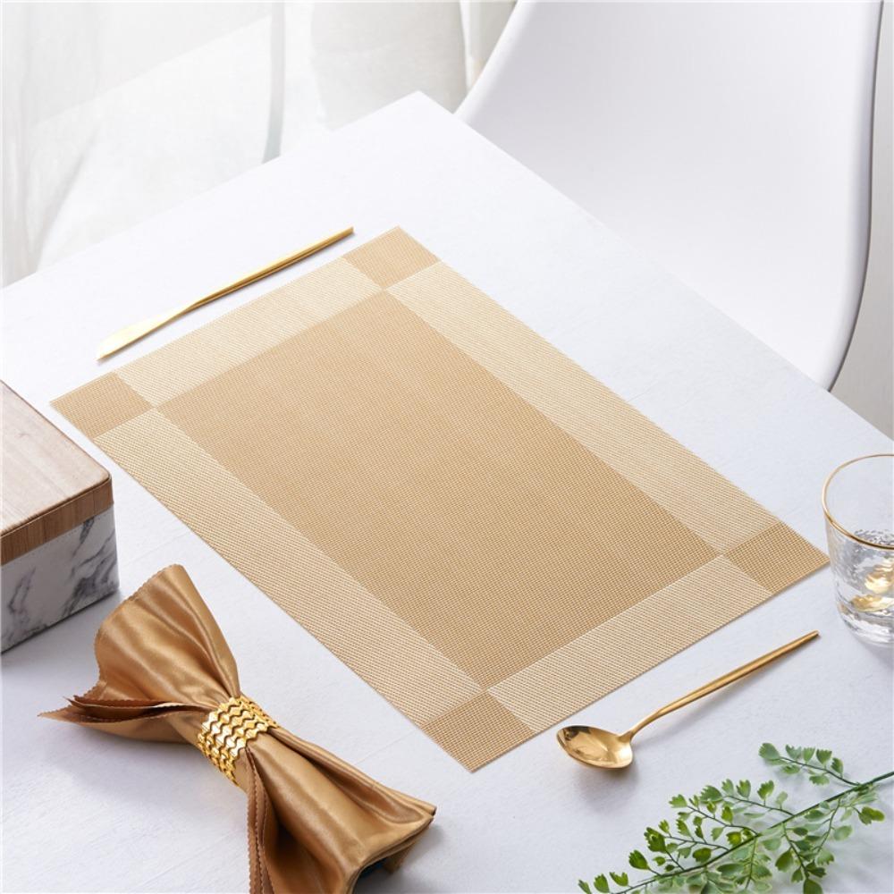 6pcs Non Slip Dining Table Mat Waterproof Bowl Pad Durable Washable Party Placemat  Banquet