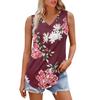 Women's Girl V Neck Tank Top Printing Casual  Top Tank Tops For Women Loose Fit Sleeveless Tops Flowy