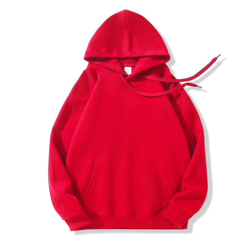 2025 autumn and winter new hooded sweater women's solid color college style loose casual velvet popular trendy brand Japanese and Korean style
