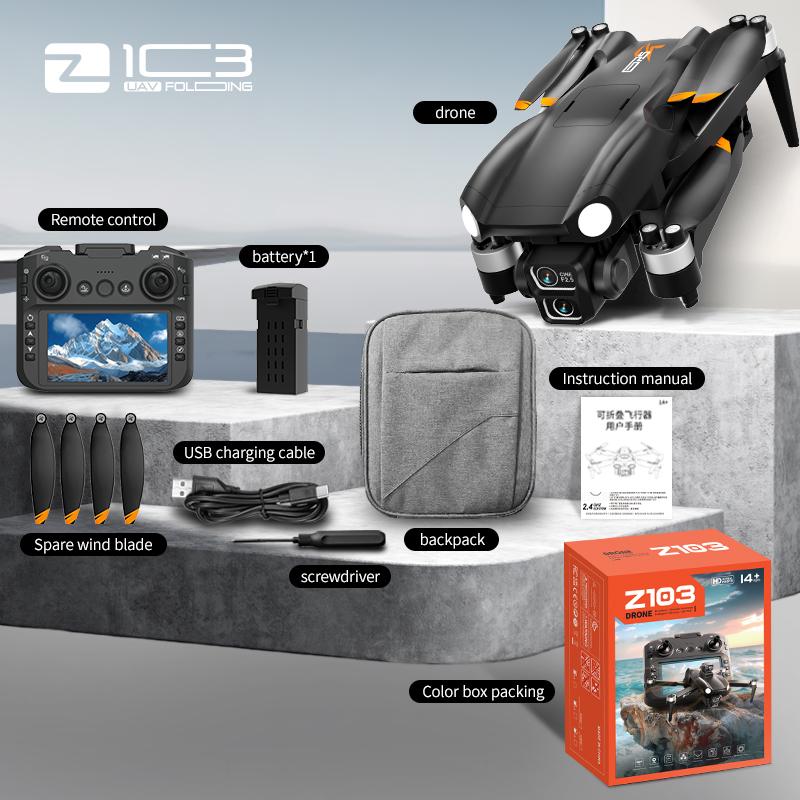 Z103 Ultra Drone Professional 8K 4-Axis Dual Lens HD Camera 5G GPS Wifi FPV  EIS RC Dron Laser Obstacle Avoidance Quadcopter Toy