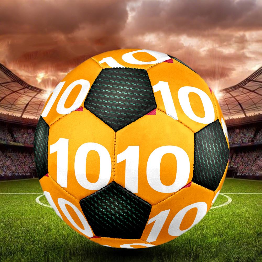 1pc Yellow sports jersey number design Football Soccer Ball Size 5 Indoor Soccer Ball Fashion Colorful Backyard Game -Great For Sports Fans Gift
