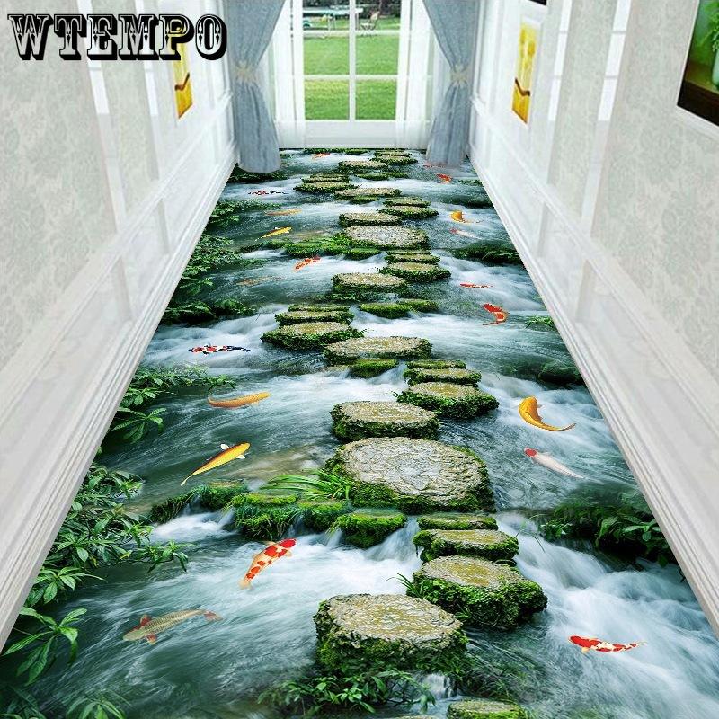 3D Corridor Carpet Minimalist Home Living Room Hallway Carpet Spliced Long Corridor Floor Mats