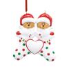 Love Christmas Brown Bear Pendant Cartoon DIY Name Pendants Christmas Tree Decoration  Family Party