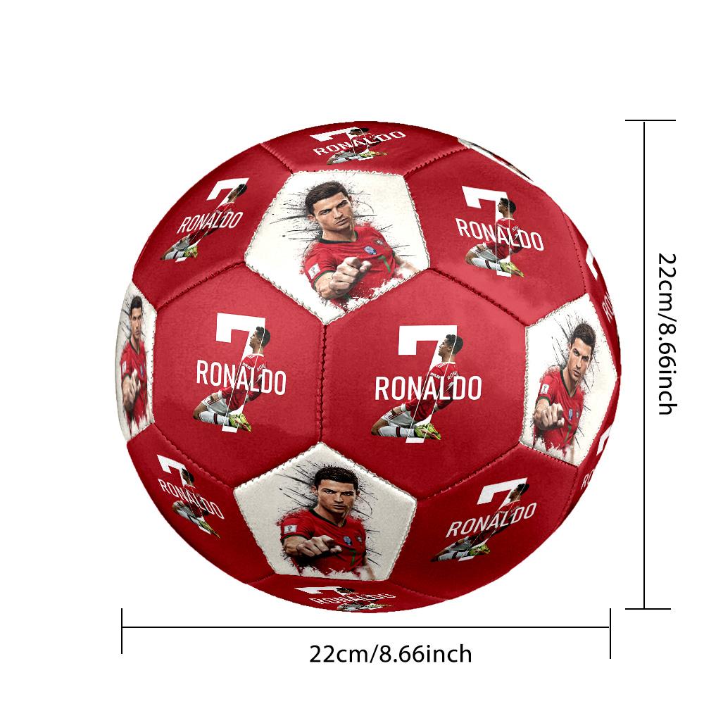Ronaldo's Leadership Field Soccer Ball Size 5 Football Machine Sewn Indoor/Outdoor Training and Matches perfect gift for sports enthusiasts