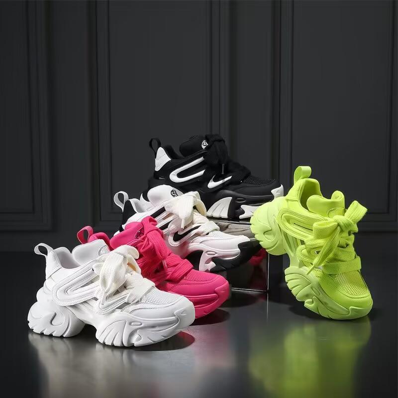 Casual Shoes Women's New Summer Ins Trendy Versatile Platform Women's Shoes Mesh Breathable Student Sports Shoes