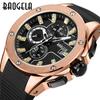 Новые роскошные мужские часы ТОП-бренда Baogela, мужские многофункциональные спортивные светящиеся силиконовые мужские кварцевые часы