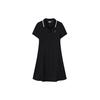 Casual Breathable Polo A-Line Waist-Defined Sports Short Sleeve Dress Women Dresses Black F11W138351FBK