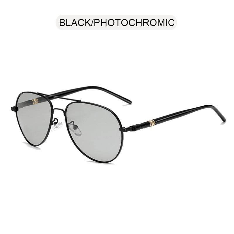 Classic Polarized Uv400 Photochromic Sunglasses Men Women Luxury Pilot Sun Glasses Vintage Unisex Driving Riding Goggle Shades