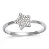 Silver Ring 'Etoile' Silvery White (rhodium) - 9 Mm
