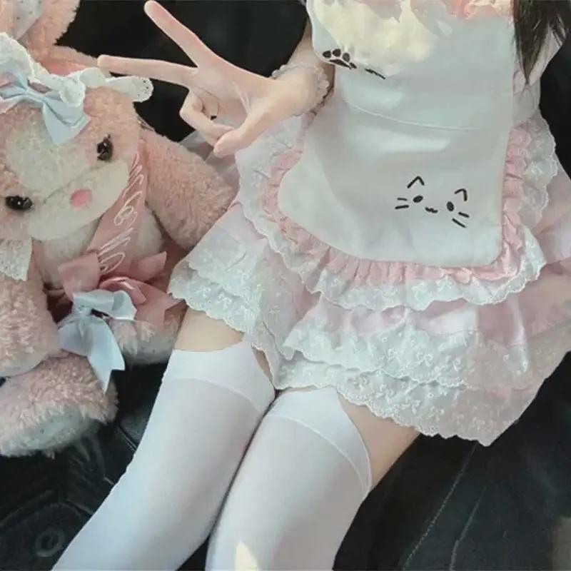 «Женские чулки до бедра белого цвета с подвязками — летние тонкие, JK Style, черный шелк, сексуальные, чисто белые, длинные носки без пятки»