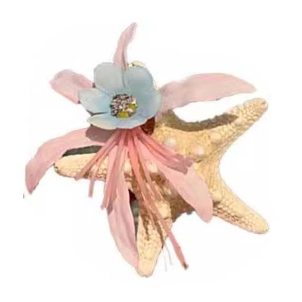 Sweet Starfish Hair Clip Korean Style Women Side Clip Simple Orchid Flower Hairpin Daily