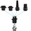  Inflatable Boat Air Pump Air Valve Adapter Kit Paddleboard Air Nozzle Multifunctional Conversion Head Air Adapter With 4 Air Valve Nozzles