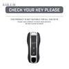 AABKR1 Leather Car Remote Key Case Cover Shell For Porsche Panamera Cayenne 971 911 9YA Boxster 3 Buttons Protected Fob Accessories Bag