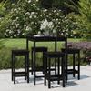 VidaXL Garden Bar Set 5 Pcs Black Solid Pine Wood, Bar Set, Furniture Set, Bar Set 3154734