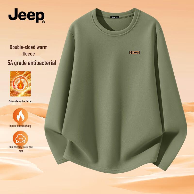 Jeep Мужская термофутболка с длинным рукавом и флисовой подкладкой