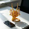 Decorative Desk Organizer 3D Printed Sci-Fi Horror Phone Holder, Novelty Stable Smartphone Stand, Mount Compact Collectible Ornament for Video