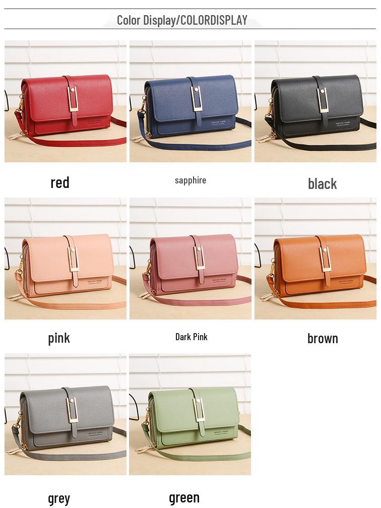 Городская минималистичная женская сумка-кошелек через плечо с отделениями для карт и отделением для телефона